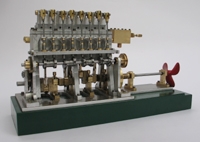 4-Zylinder-Dampfmotor