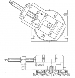 Maschinen-Schraubstock mit Drehvorrichtung